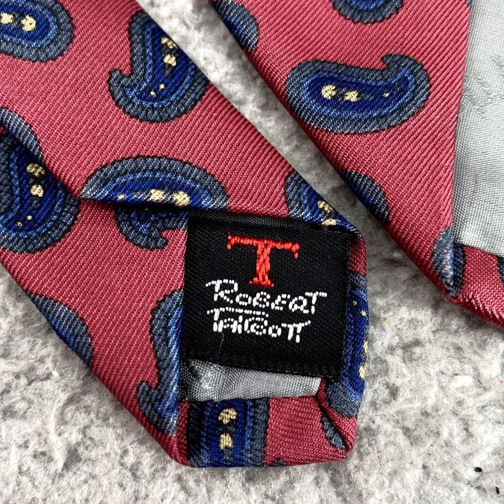 Robert Talbott Nordstrom Men's Silk Necktie Paisley Hand‎ Sewn Corpcore Business